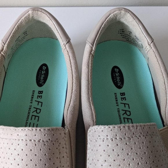 Women's Dr Scholl's Madison Suede Perforated Slip On Sneakers - Greige -… - Picture 4 of 12